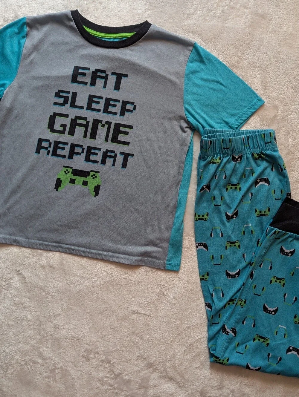 Saint Eve Kids Boys Video Game Pajama Set Size XL Good Condition